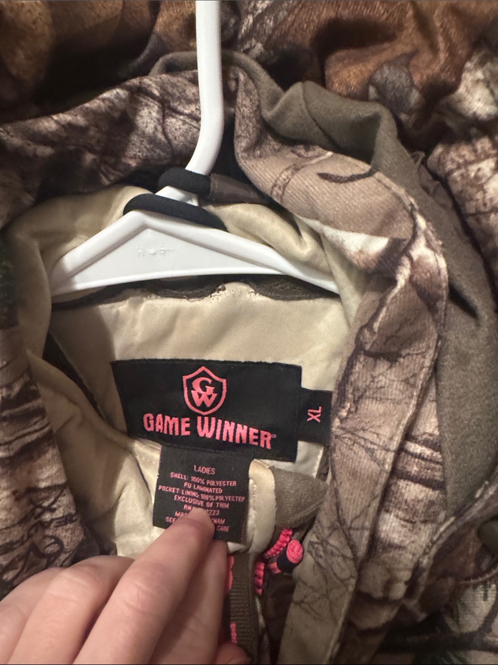 Game winner hunting/outdoor zero degree coat